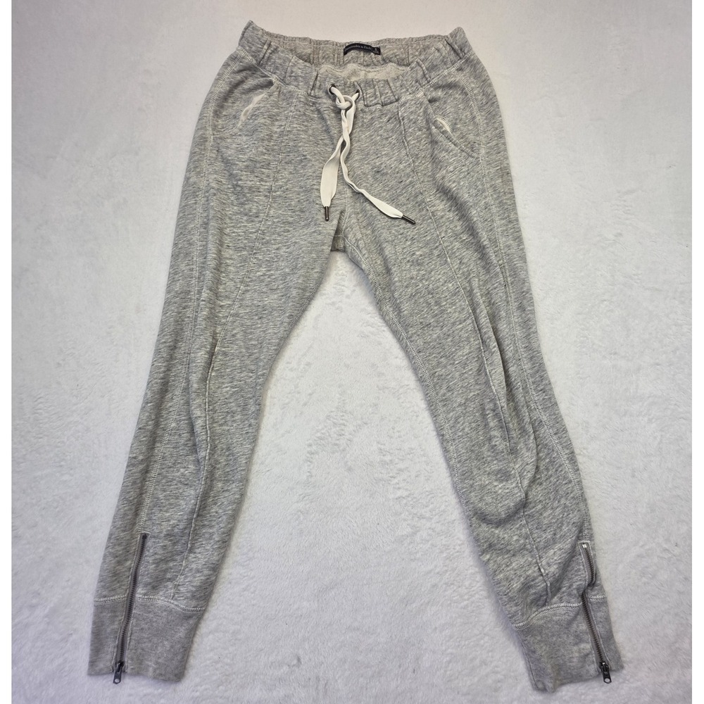 Abercrombie & Fitch Jogger Sweatpants Women's Small Gray Zip Ankle Lounge